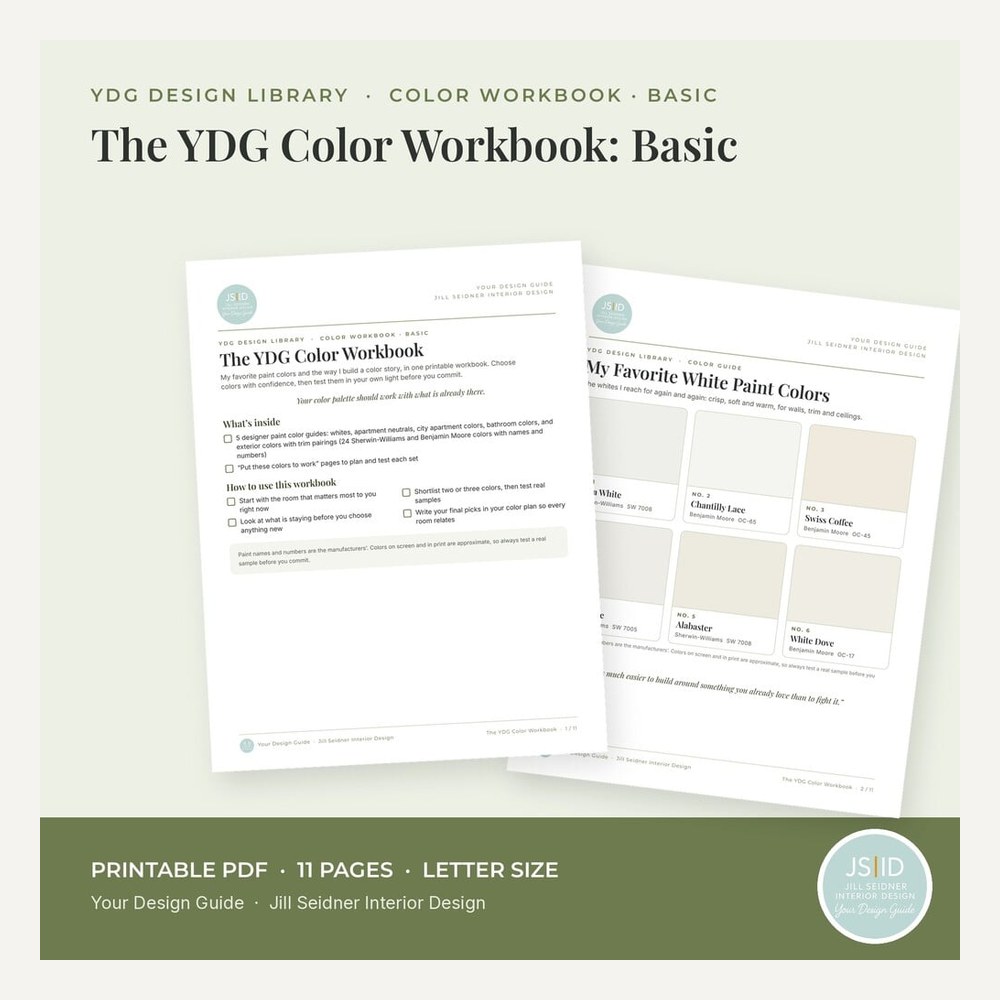 The YDG Color Workbook Basic, 11-page printable color planning workbook
